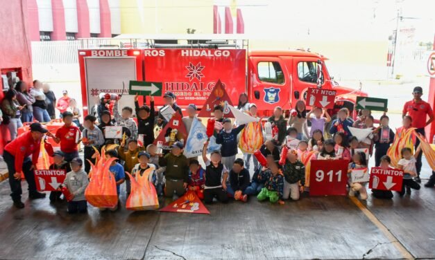 Niñas y niños hidalguenses se convierten en bomberos gracias a curso infantil de la SSPH