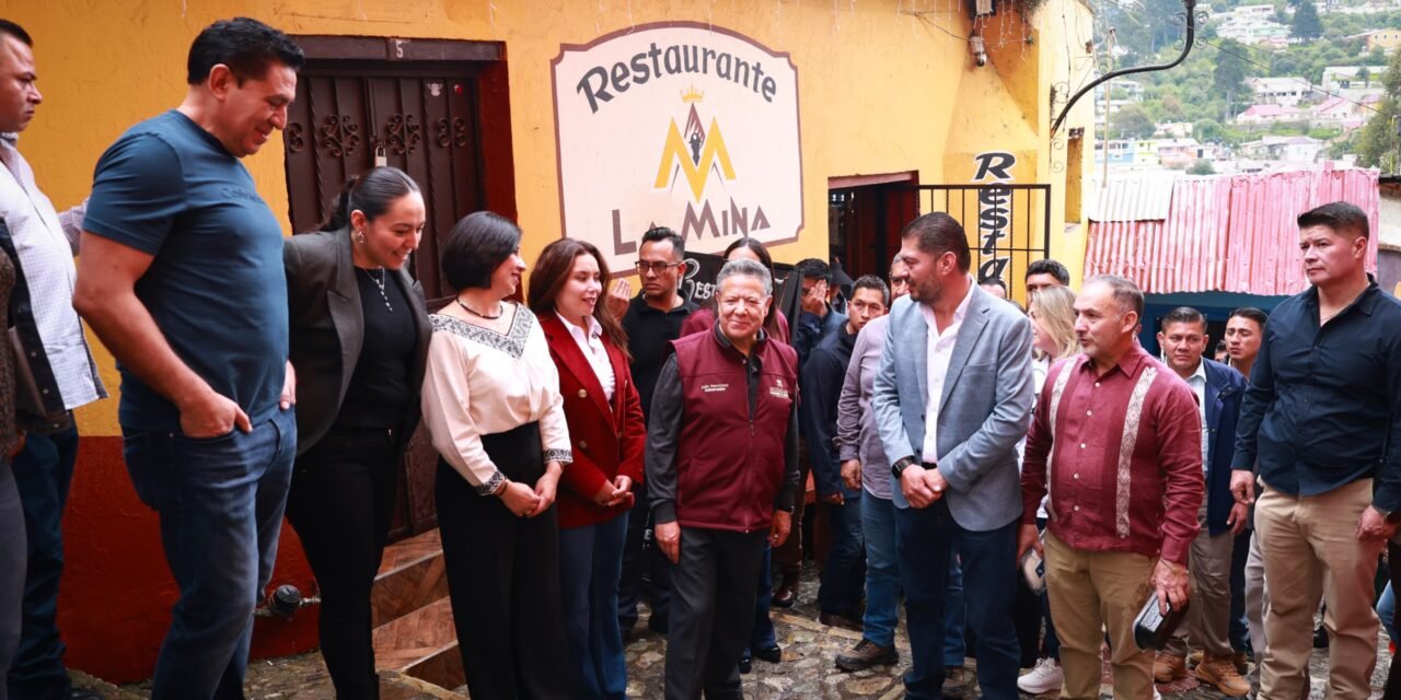 Inauguran mural en Mineral del Monte y anuncian nuevas obras de infraestructura