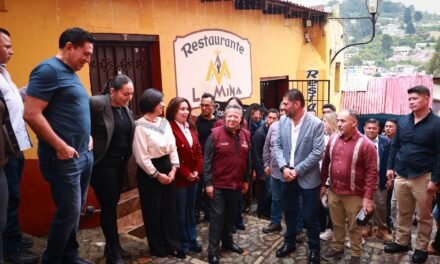Inauguran mural en Mineral del Monte y anuncian nuevas obras de infraestructura