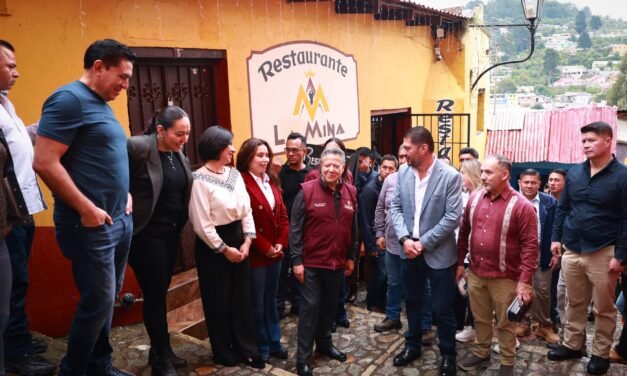 Inauguran mural en Mineral del Monte y anuncian nuevas obras de infraestructura