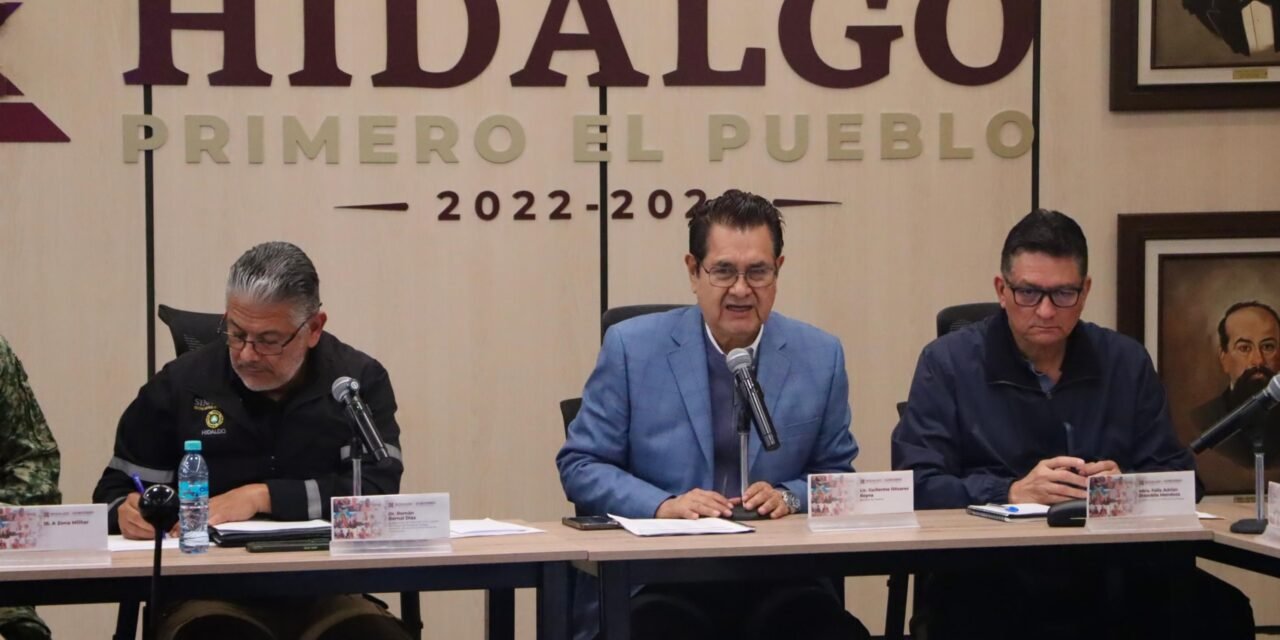 Gobierno de Hidalgo fortalece acciones de atención ante afectaciones por lluvias