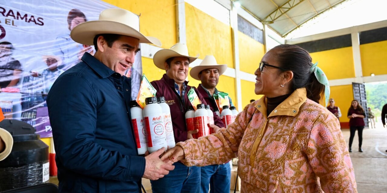 Destina Hidalgo casi 3 mdp a la productividad del campo en Eloxochitlán